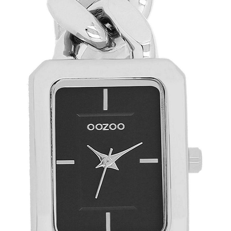 OOZOO Quarzuhr Oozoo Damen Armbanduhr Timepieces Analog, Damenuhr  rechteckig, groß (ca. 31x24mm) Metallarmband, Fashion-Style