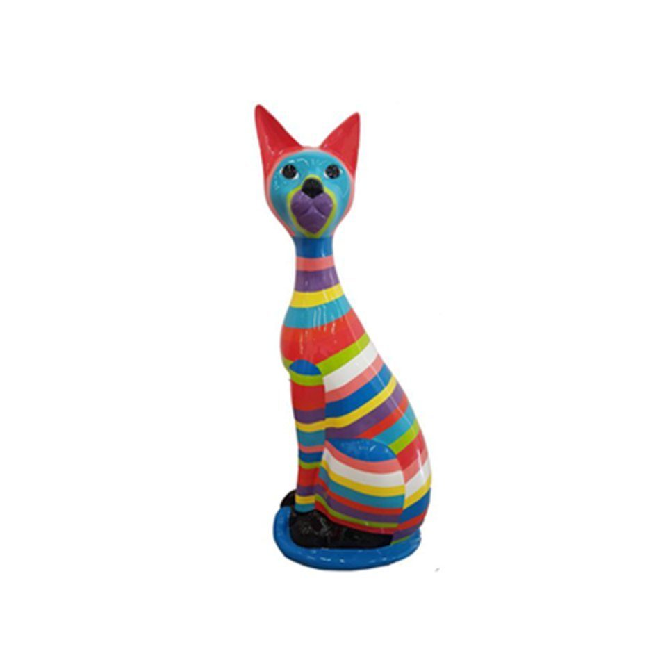 JVmoebel Skulptur Design Dekoration Figur Katze aus Kunststoff Garten Statuen 98 cm Neu Skulptur