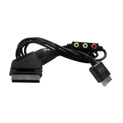 EAXUS RGB Scart Kabel für PlayStation 3, 2, 1 Audio- & Video-Kabel, Scart, für PlayStation 1-3, (200 cm), geeignet für PS3, PS2, PS1, mit Audio-Out für Stereoanlage