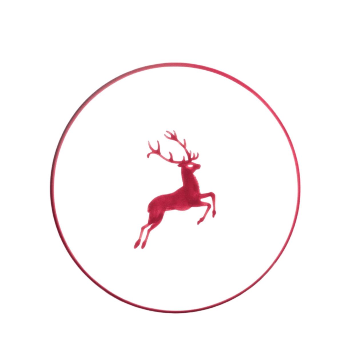 Gmundner Keramik Frühstücksteller Roter Hirsch, d: 20 cm / h: 2,6 cm
