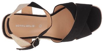 TOM TAILOR Keilsandalette mit gekreuter Bandage