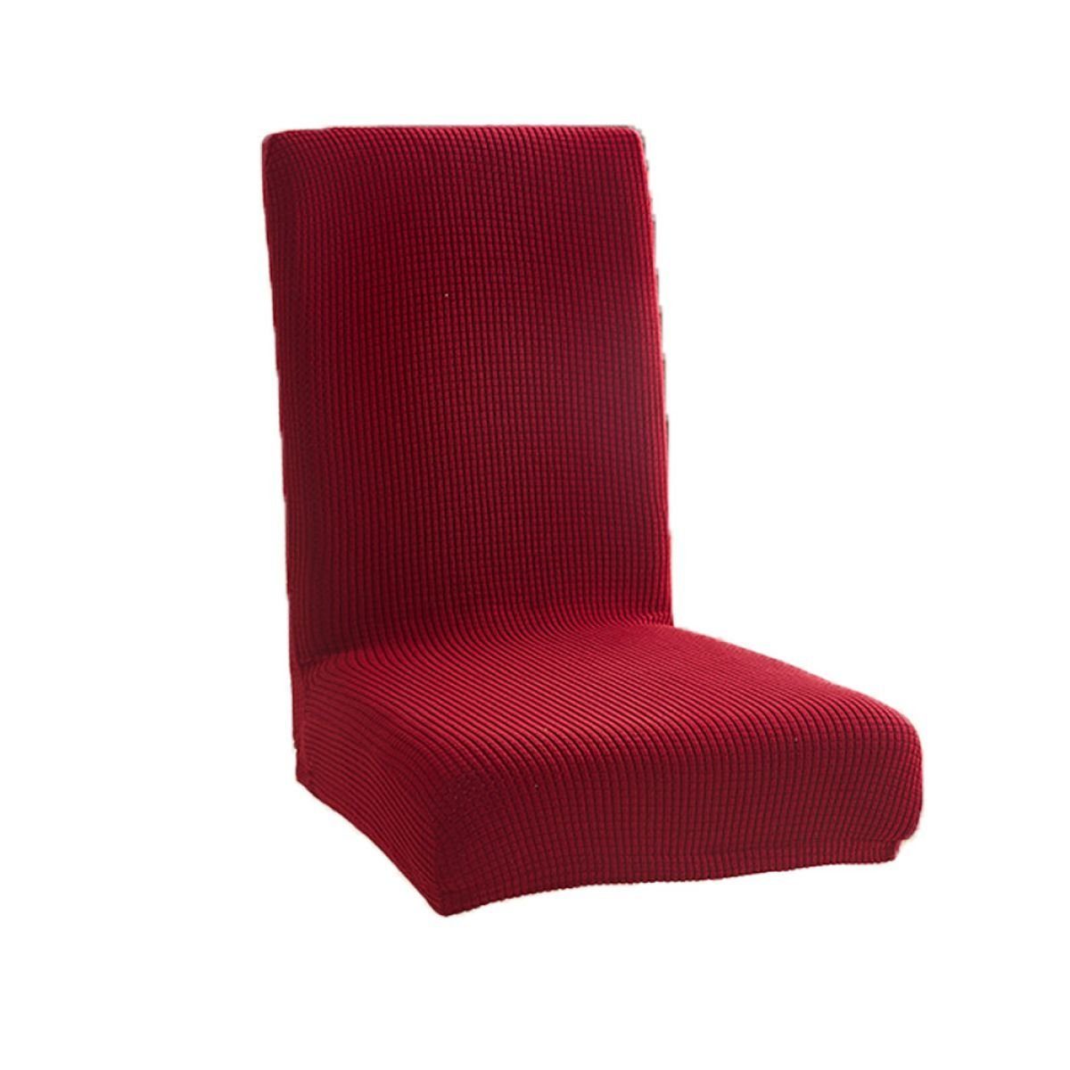 Stuhlbezug Stretch Abnehmbare Waschbar Stuhlbezug für Esszimmerstühle, Juoungle rot
