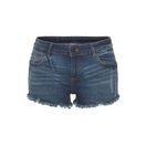 Buffalo Jeanshotpants aus bequemer Baumwollware mit Fransen am Saum, Shorts aus elastischer Baumwolle, Sommerhose