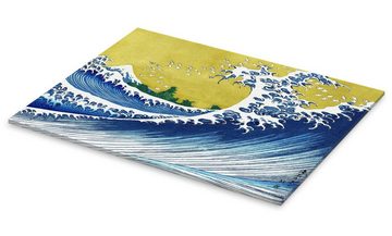 Posterlounge Acrylglasbild Katsushika Hokusai, Der Fuji am Meer, Wohnzimmer Maritim Malerei