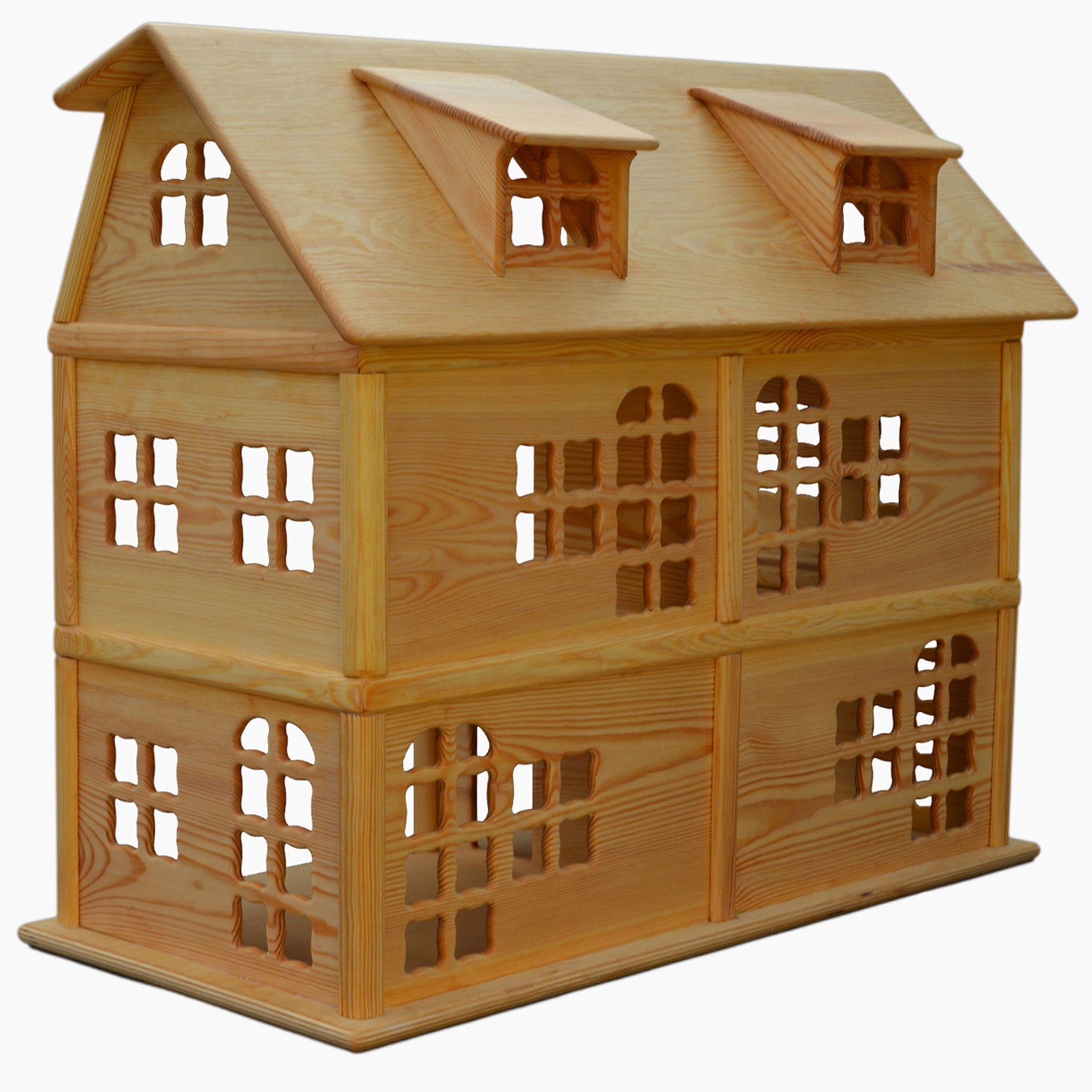 Madera Spielzeuge Puppenhaus Puppenhaus 6 Zimmer, (packung, 1-tlg., ohne möbel), Made in Germany . Fertig verleimtes Puppenhaus, extrem Stabil.