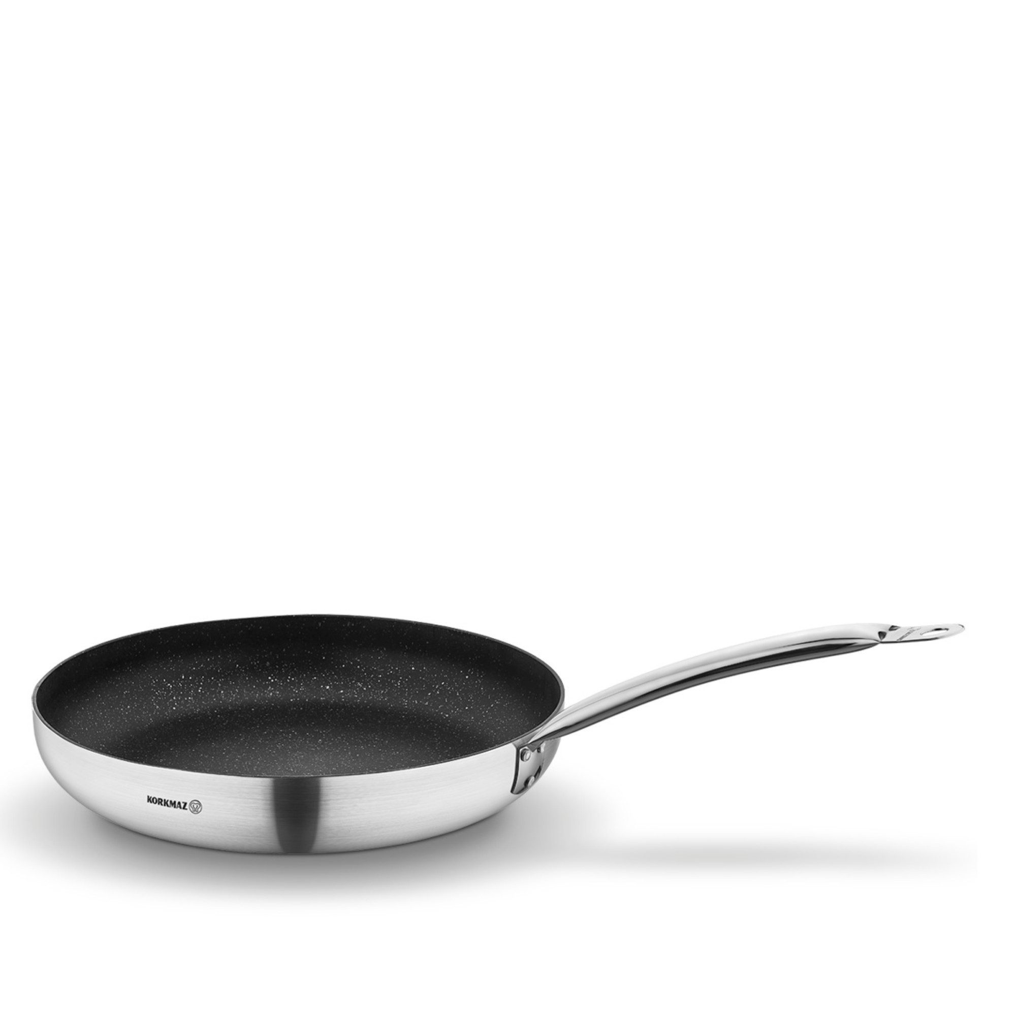 Korkmaz Bratpfanne Proline Gastro Edelstahlpfanne ø36 cm, Edelstahl 18/10 (1-tlg), Antihaft & Induktionsgeeignet