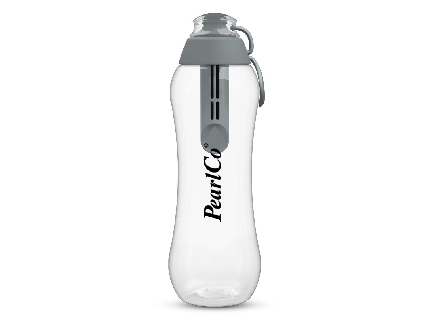 PearlCo Trinkflasche PearlCo Trinkflasche Mit Filter 0,5 Liter grau