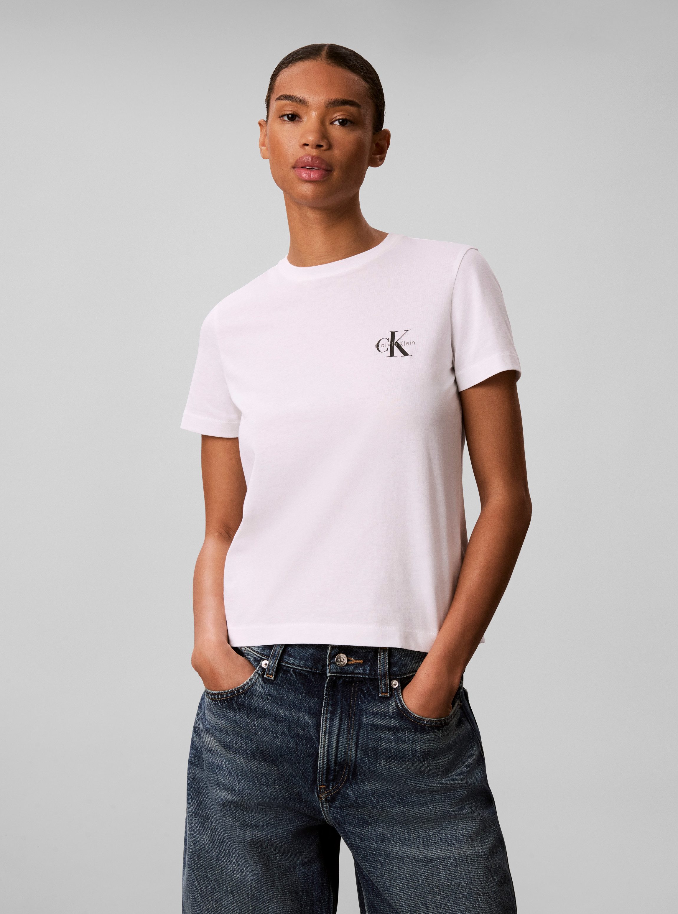 Calvin Klein Jeans T-Shirt MONOLOGO CN 2 PACK TEE (Packung, 2-tlg., 2er-Pack), Logoschriftzug