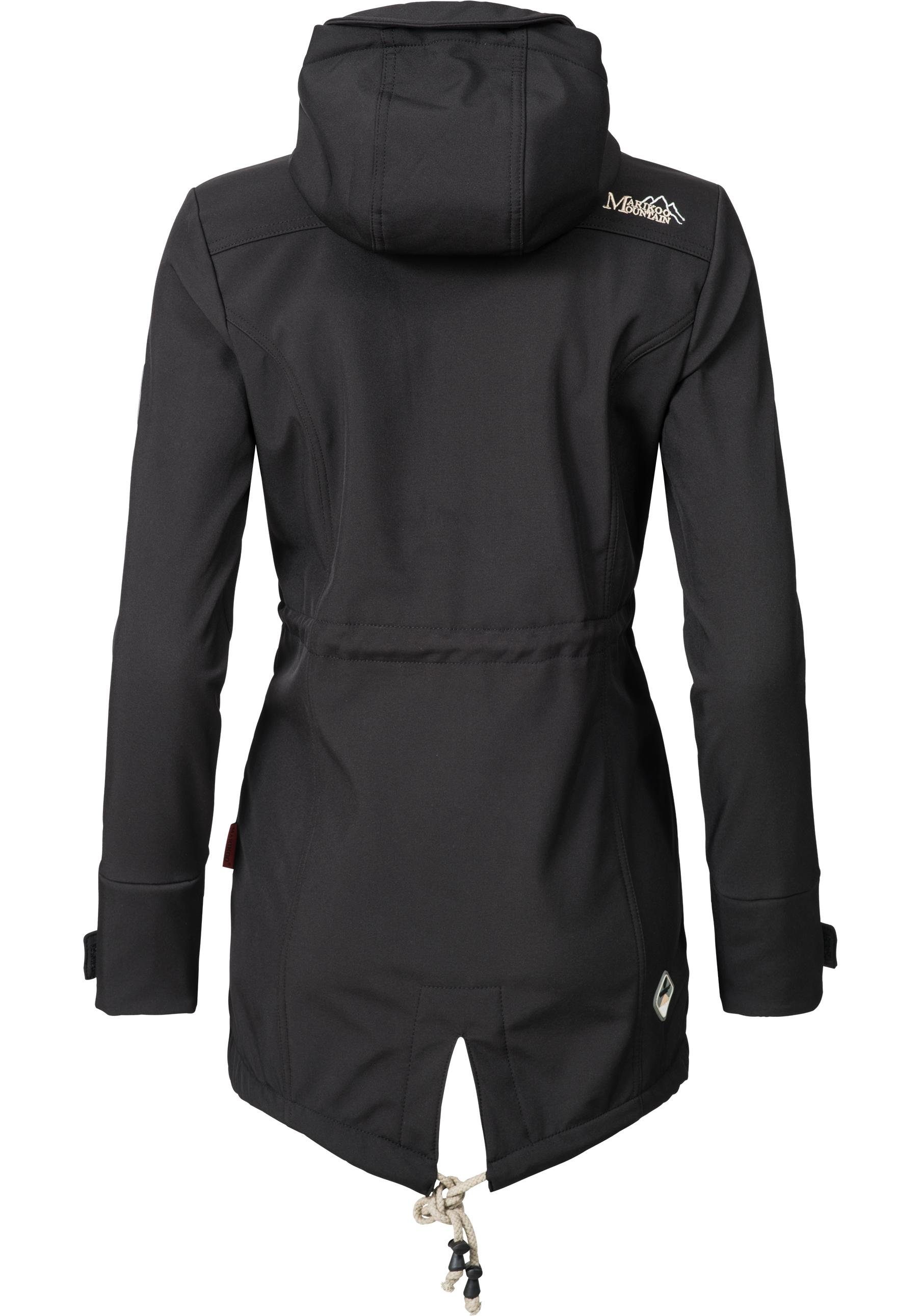 Marikoo Funktionsmantel Zimtzicke Softshell Parka mit Kapuze