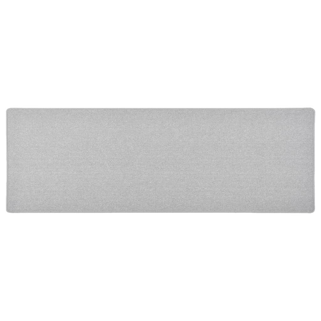 vidaXL Teppich Teppichläufer Hellgrau 50x150 cm, Rechteckig, Höhe: 0.3 mm