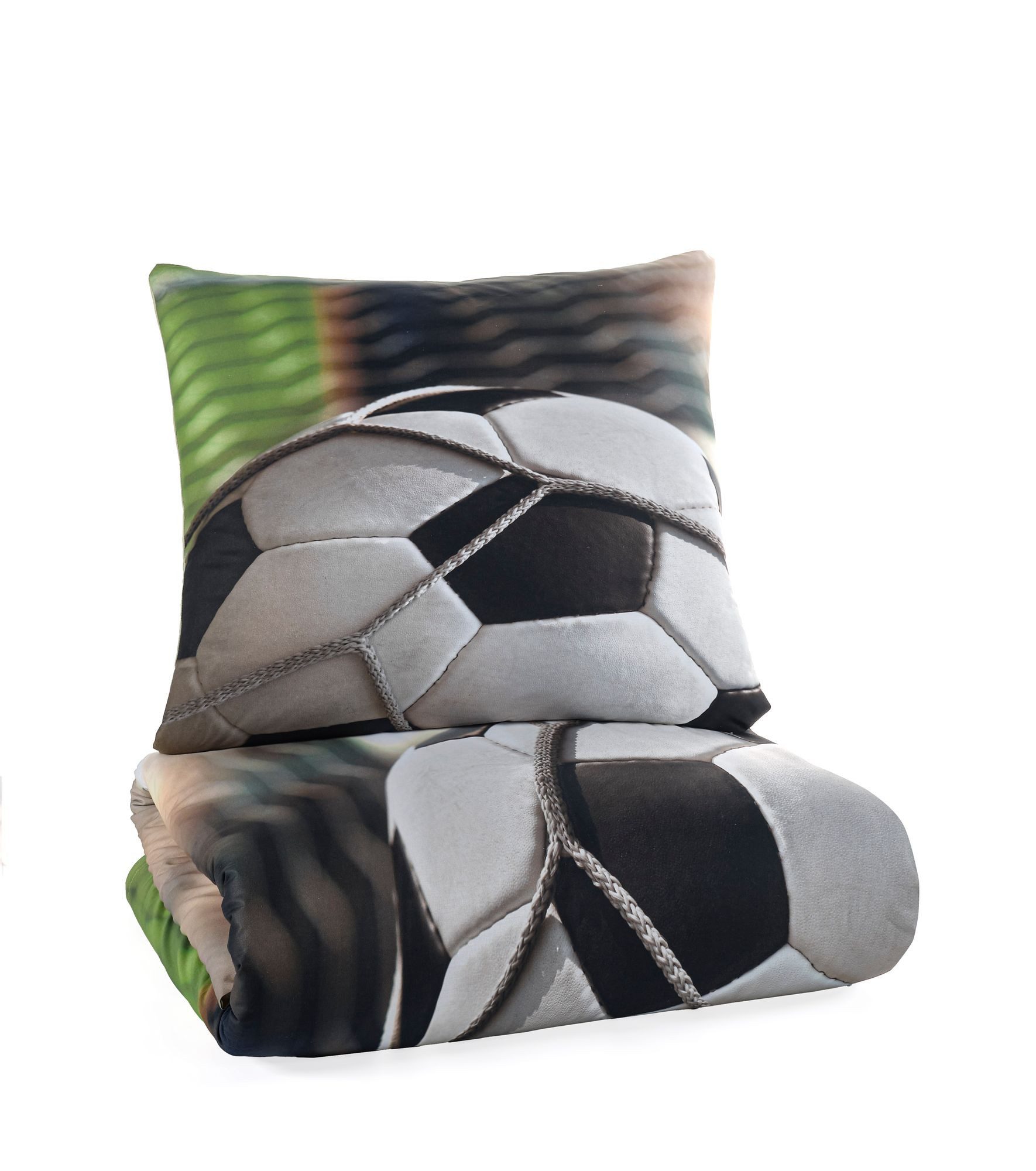 KK Shopping Kinderbettwäsche Bettwäsche mit Fußball Tor 135 x 200 cm, 100 % Baumwolle, 2 teilig, Langlebig