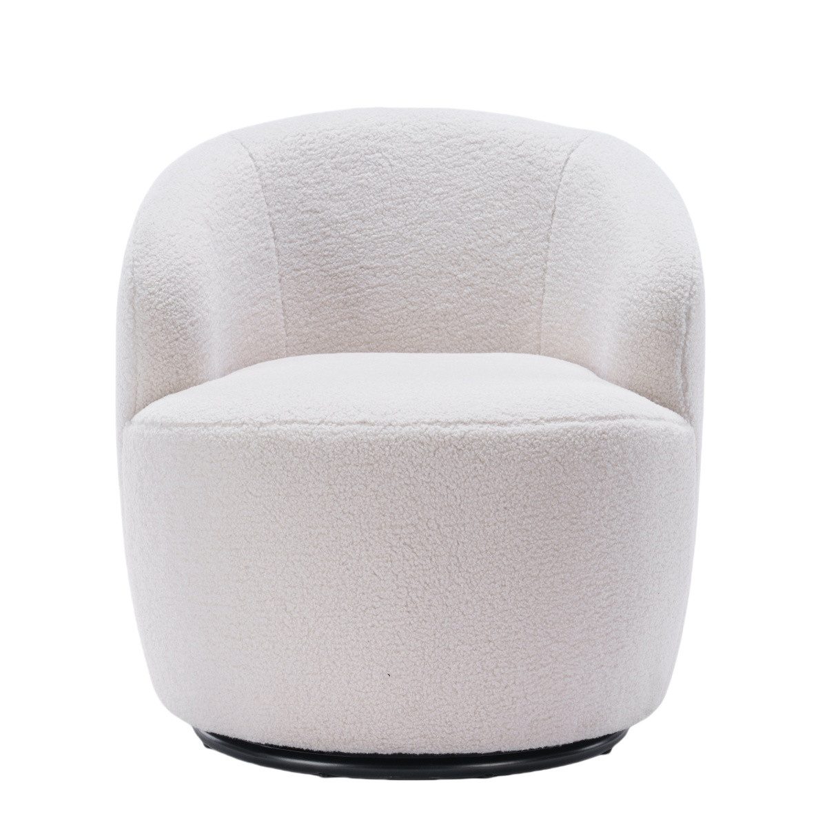 IDEASY Relaxsessel Drehstuhl, weicher Teddystoff, Tonnenform, günstig online kaufen