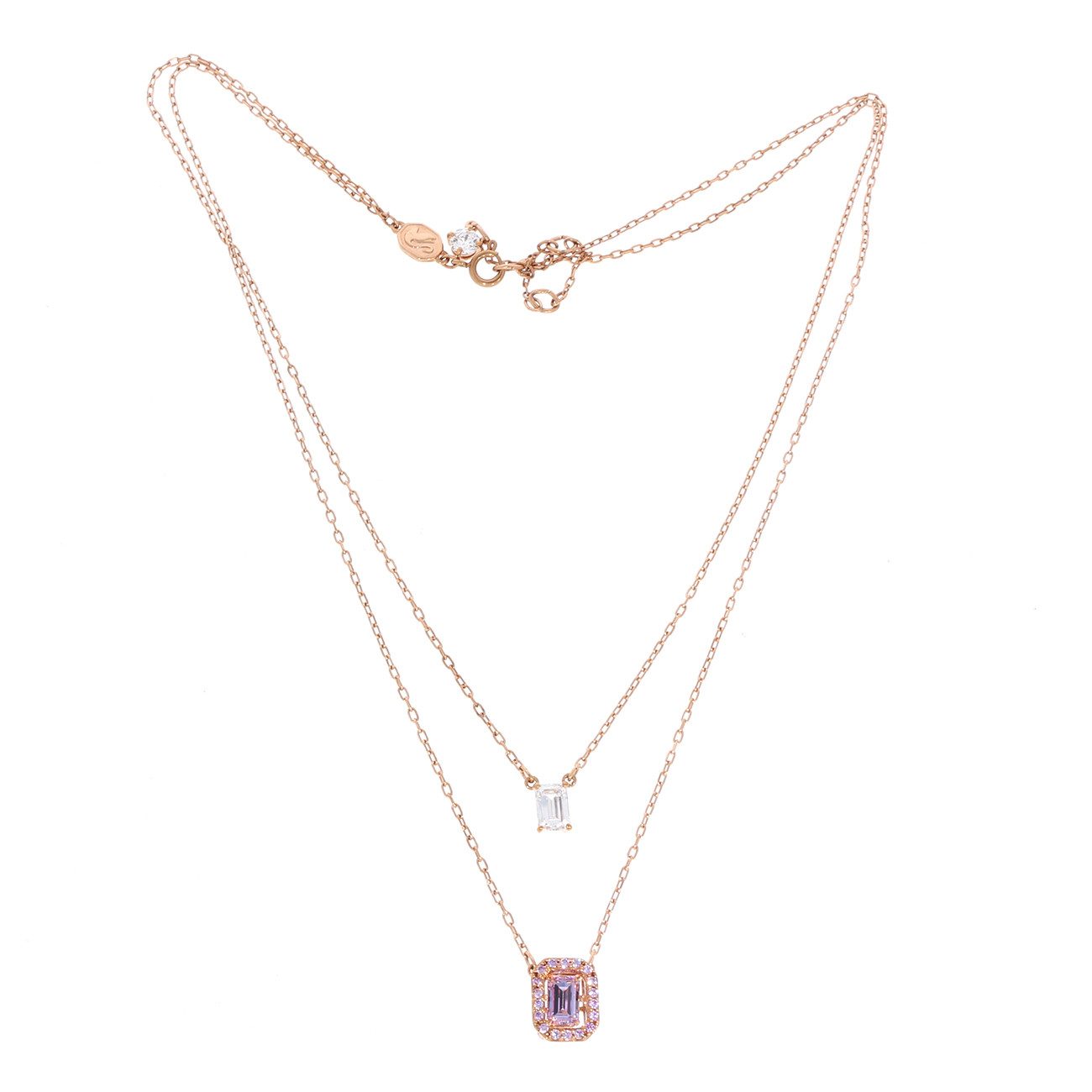 Swarovski Kette mit Anhänger goldfarben...