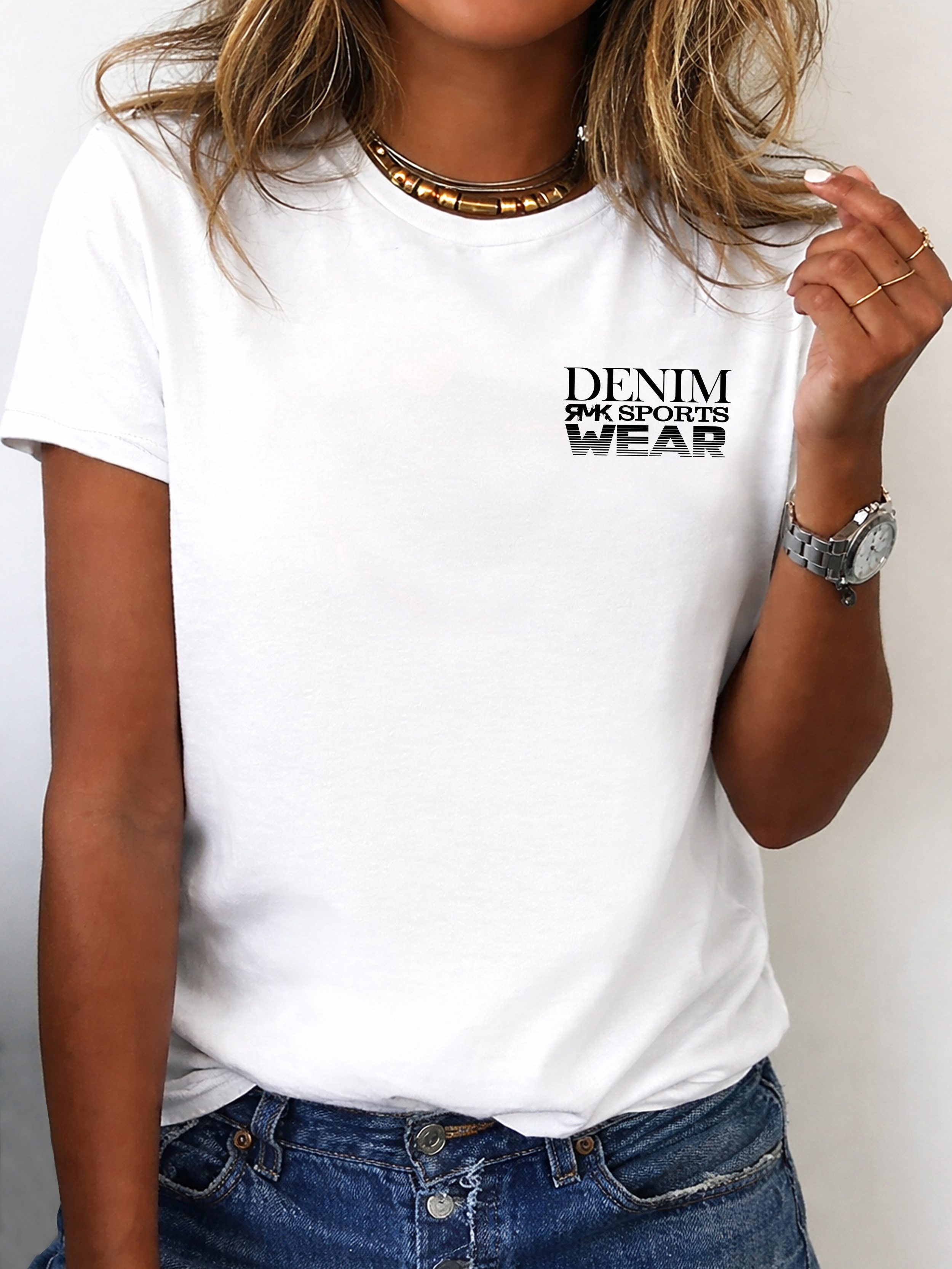 RMK T-Shirt Damen Rundhals Shirt Basic Sport Gym "Sportswear" aus 100% Baum günstig online kaufen
