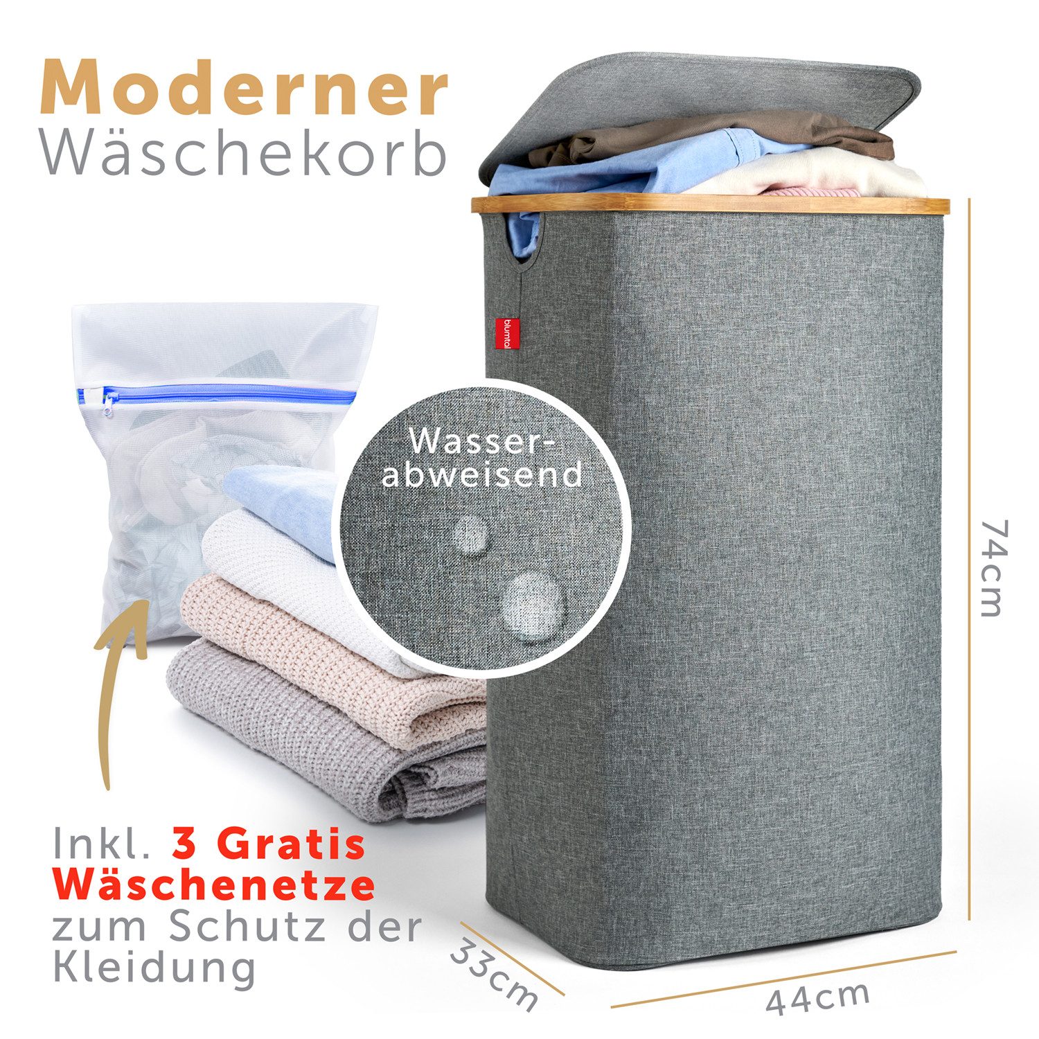Blumtal Wäschekorb 1,2 oder 3 Fächer günstig online kaufen