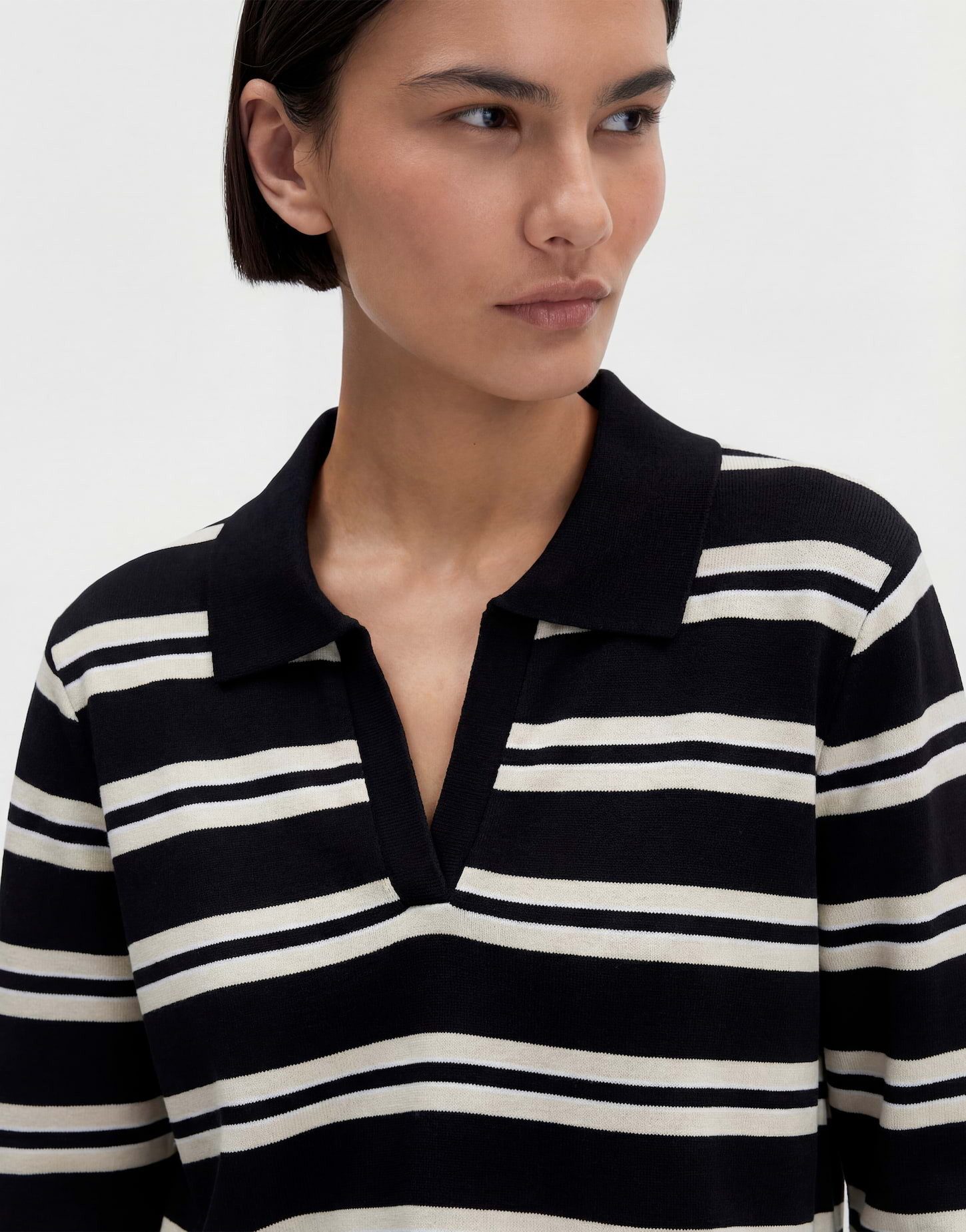 someday Poloshirt KIONA Regular mit sportiven Rugbystreifen