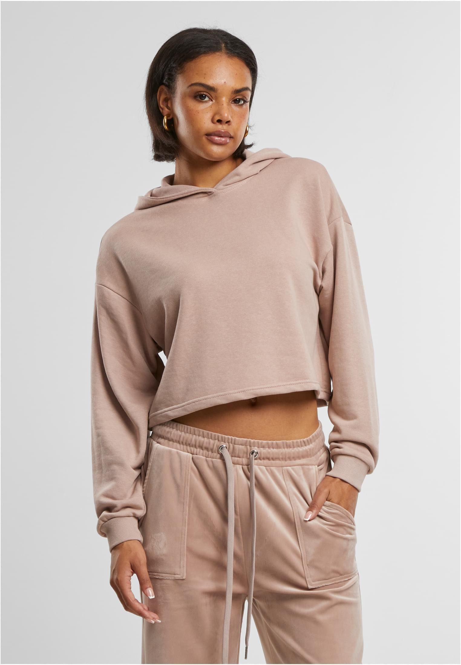 URBAN CLASSICS Kapuzenpullover Ladies Oversized Cropped Light Terry Hoodie Damen