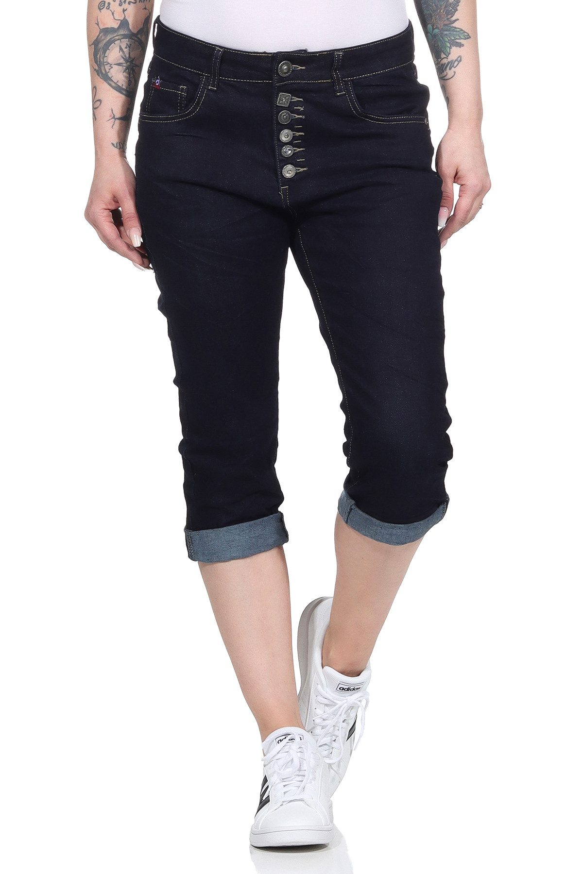 Jewelly 3/4-Jeans 80 Capri Jeans Streetwear