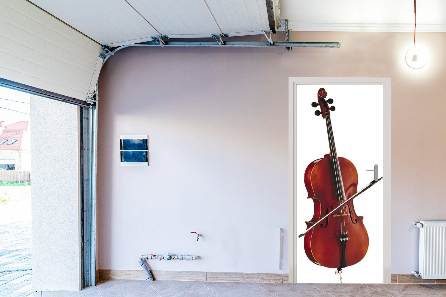 Matt, 75x205 Porträtfoto für Cellos, MuchoWow Türaufkleber, St), Fototapete Türtapete (1 eines bedruckt, Tür, cm