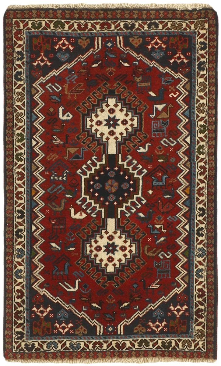 Orientteppich Yalameh 61x95 Handgeknüpfter Orientteppich / Perserteppich, Nain Trading, rechteckig, Höhe: 12 mm