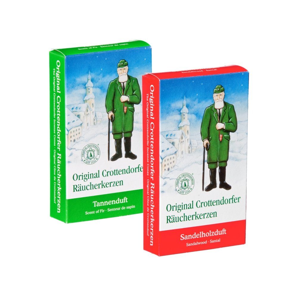 Crottendorfer Duftkerze Set1, Räucherkerzen 2er Set, 24xTanne + 24xSandel - günstig online kaufen