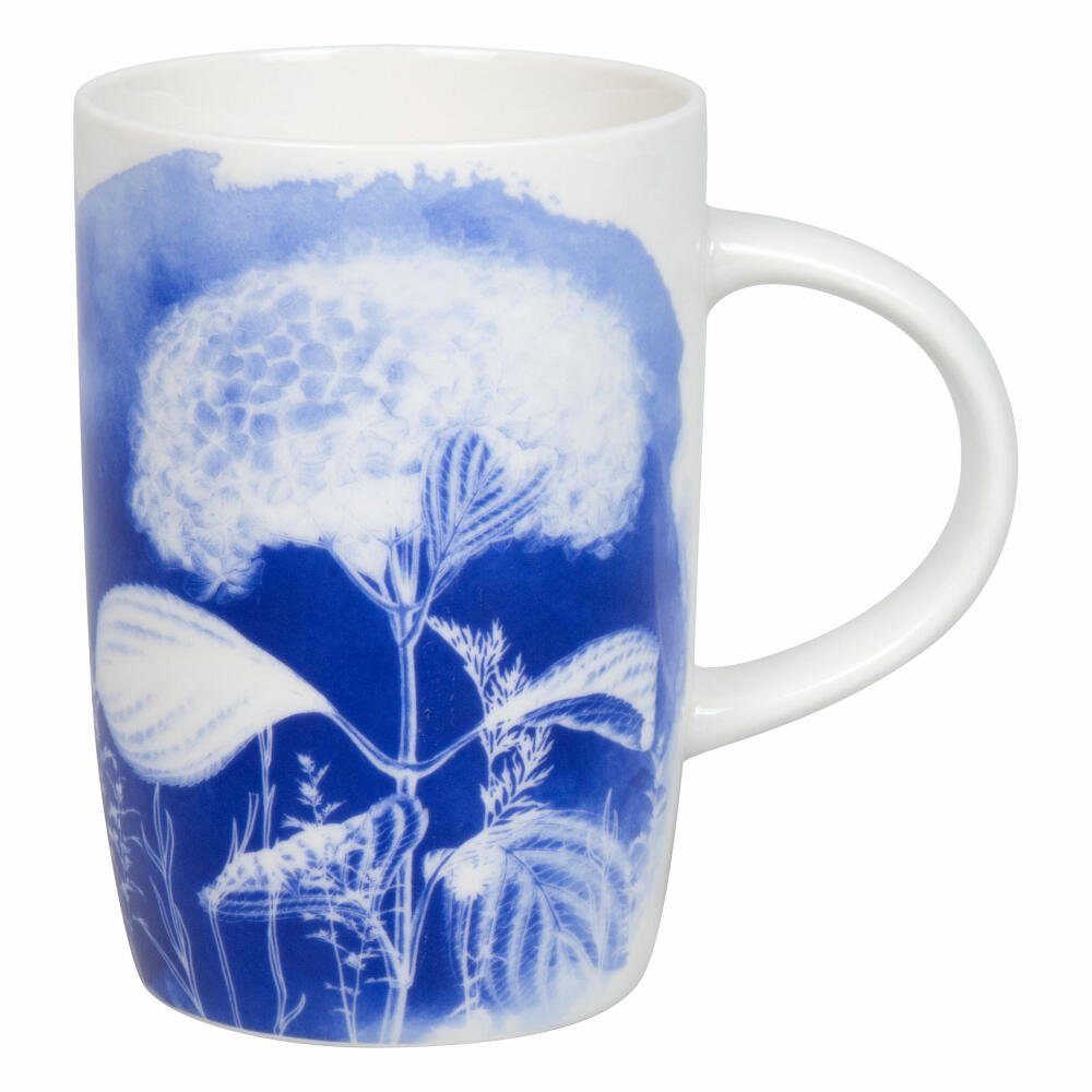 Könitz Becher Cyan Blue Hydrangea, 540 ml, New Bone China