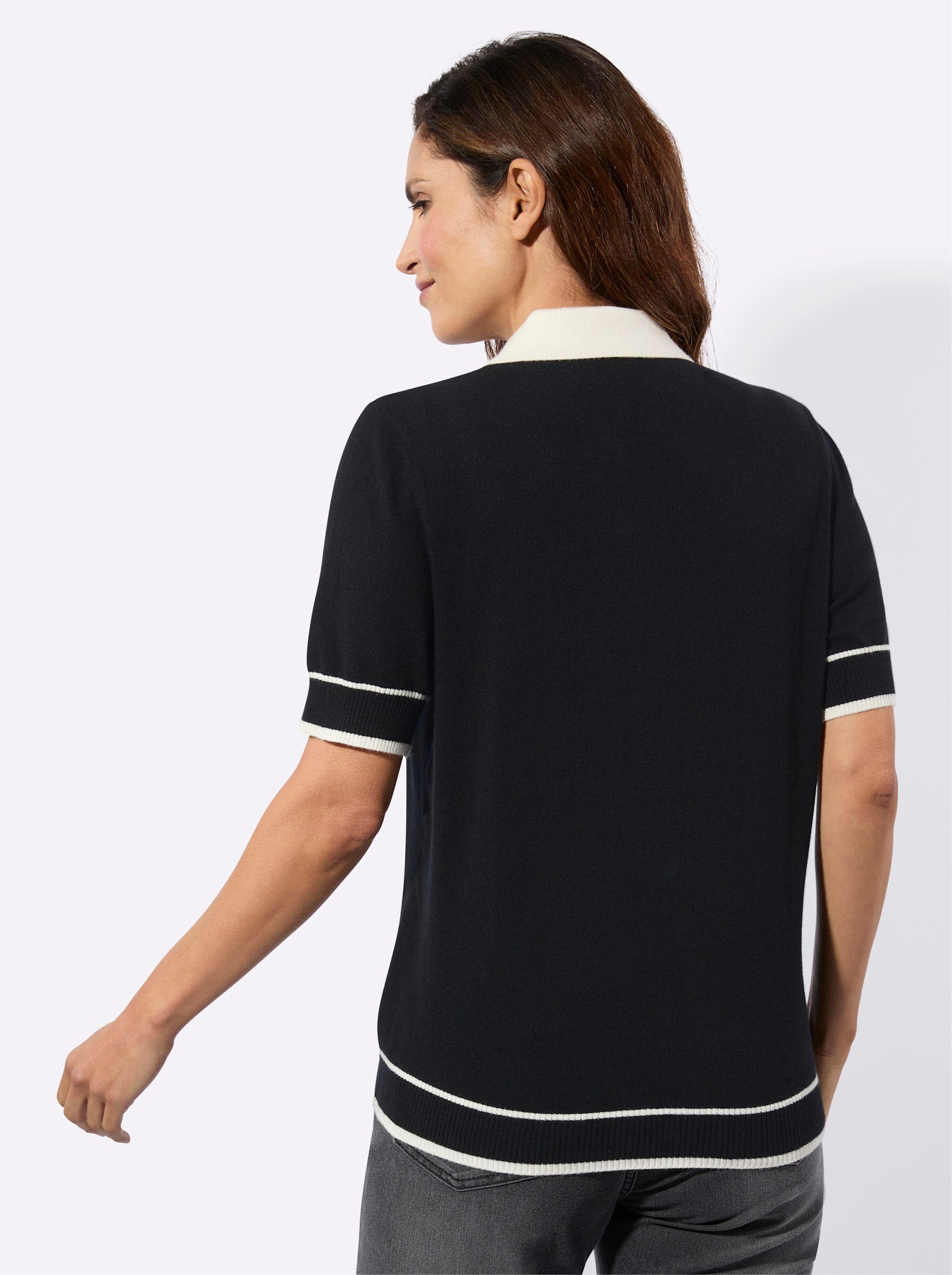 Witt Strickpullover Halbarm-Pullover Kurzarm Jersey