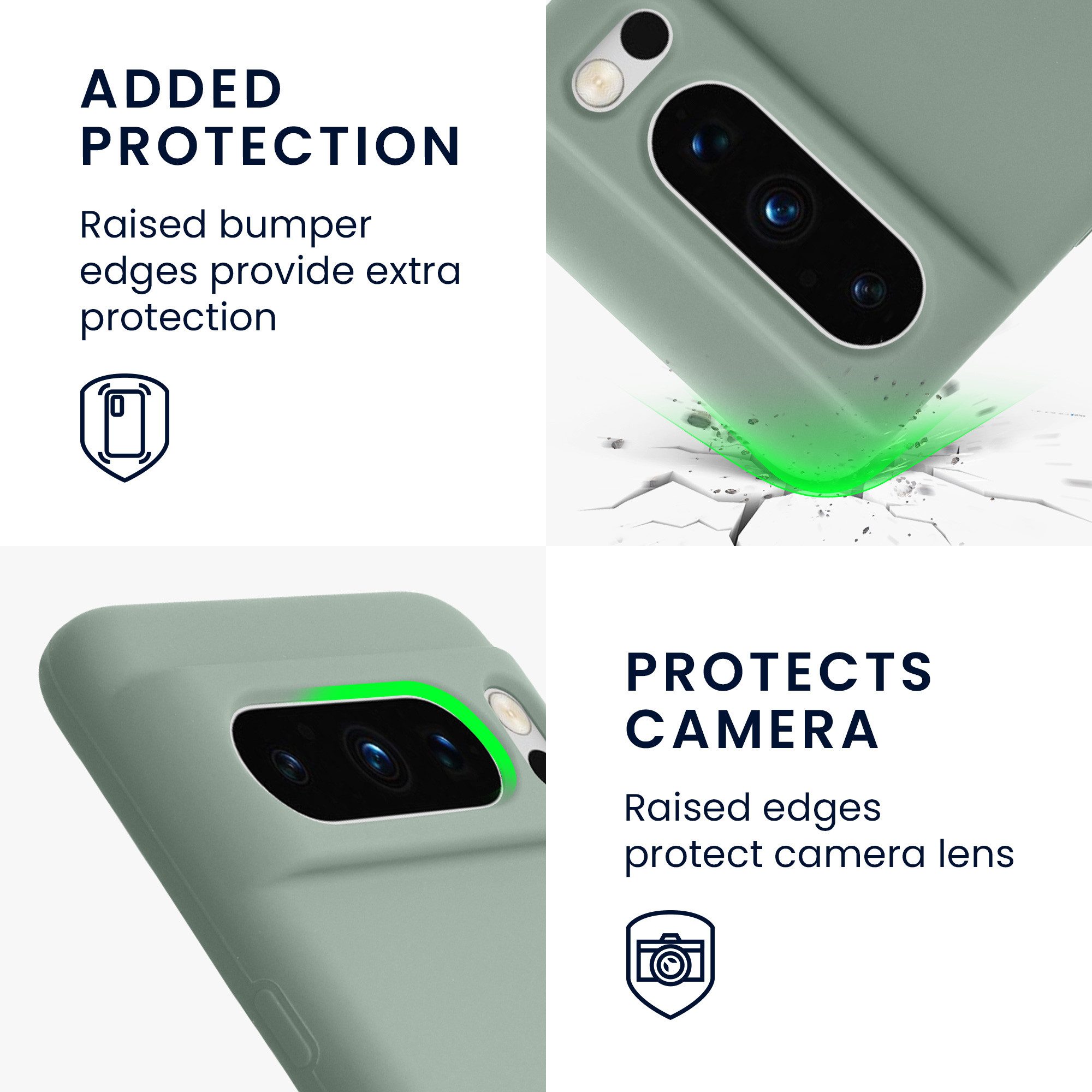 kwmobile Handyhülle Hülle für Google Pixel 8 Pro, Hülle Silikon gummiert - Handyhülle - Handy Case Cover – Bild 3 von 5