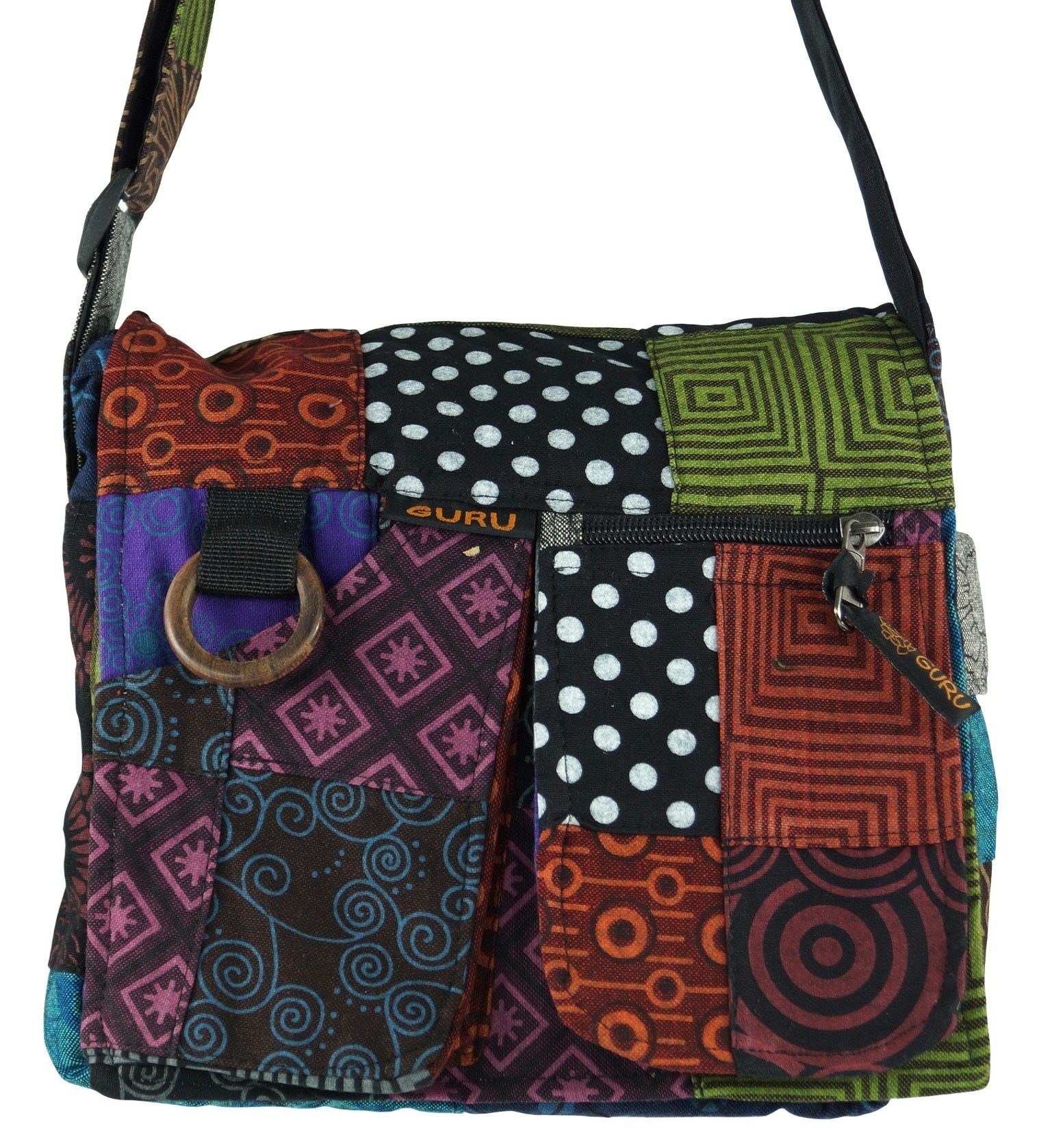 Guru-Shop Schultertasche Ethno Schultertasche Patchworktasche günstig online kaufen
