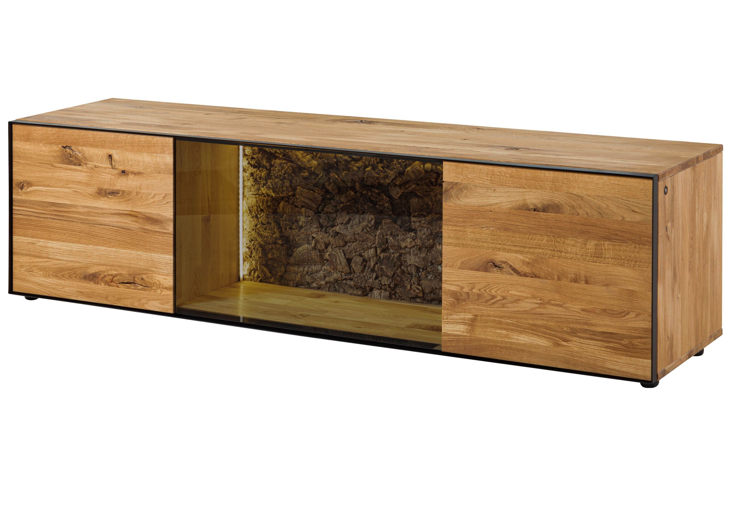 Massivmoebel24 Lowboard (Wildeiche 200x53x55 natur geölt günstig online kaufen
