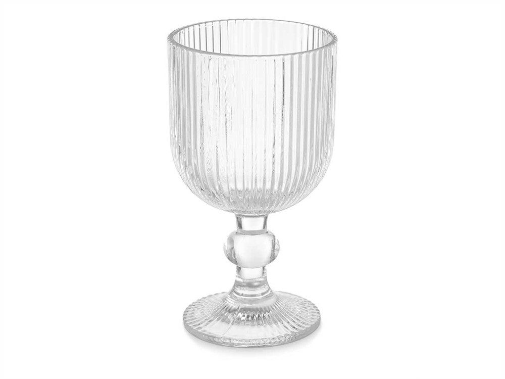 emeco Rotweinglas 6 x Weißweingläser Weingläser Weinglas Gläser Set Glas Klar gestreift, 6-tlg., Glas