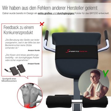 Sportstech Hantelbank BRT200, Gesund&Fit 6in1 Rückentrainer & Bauchtrainer