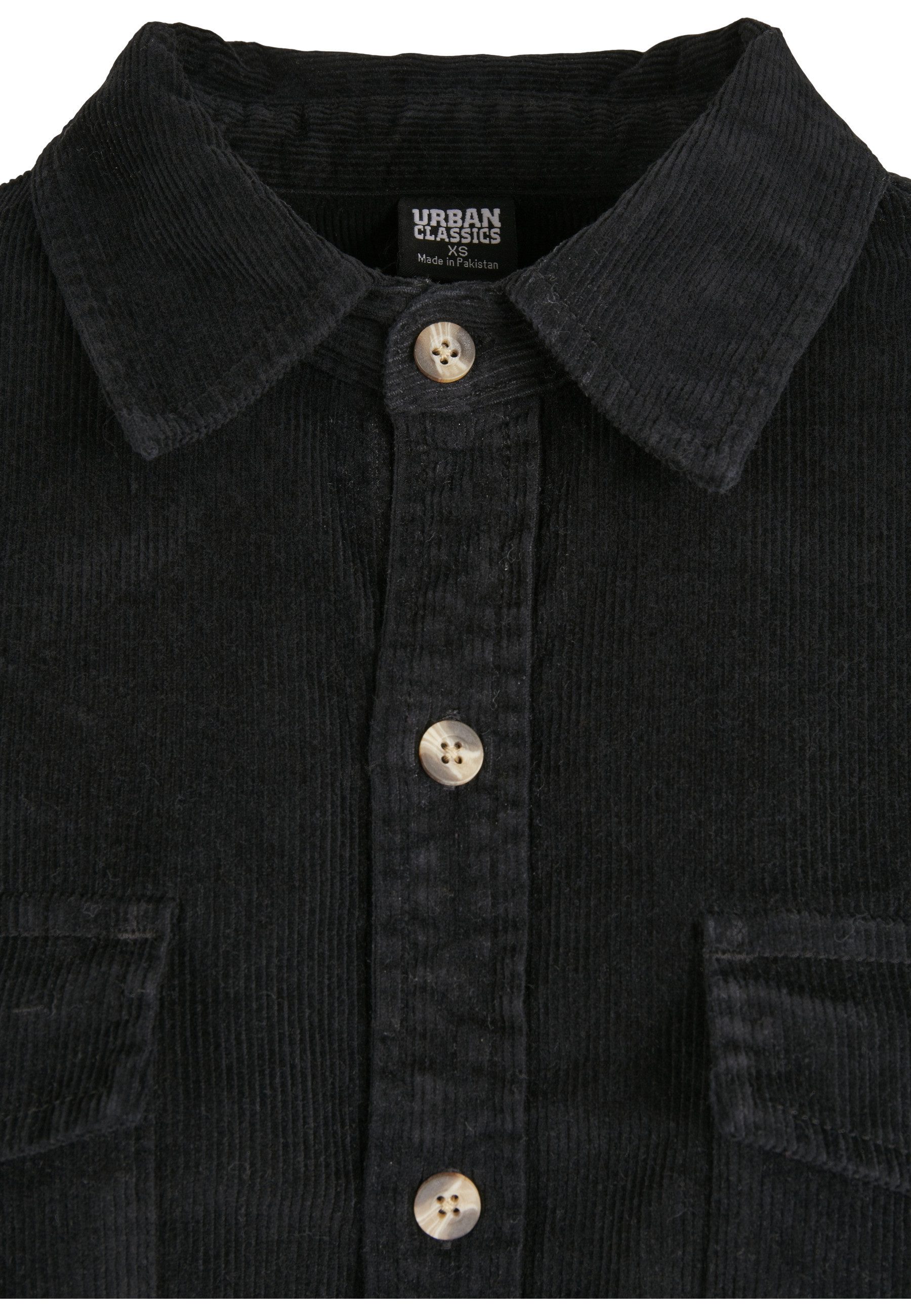 URBAN CLASSICS Kurzarmshirt Urban Classics Damen Ladies Long Corduroy Overshirt (1-tlg)