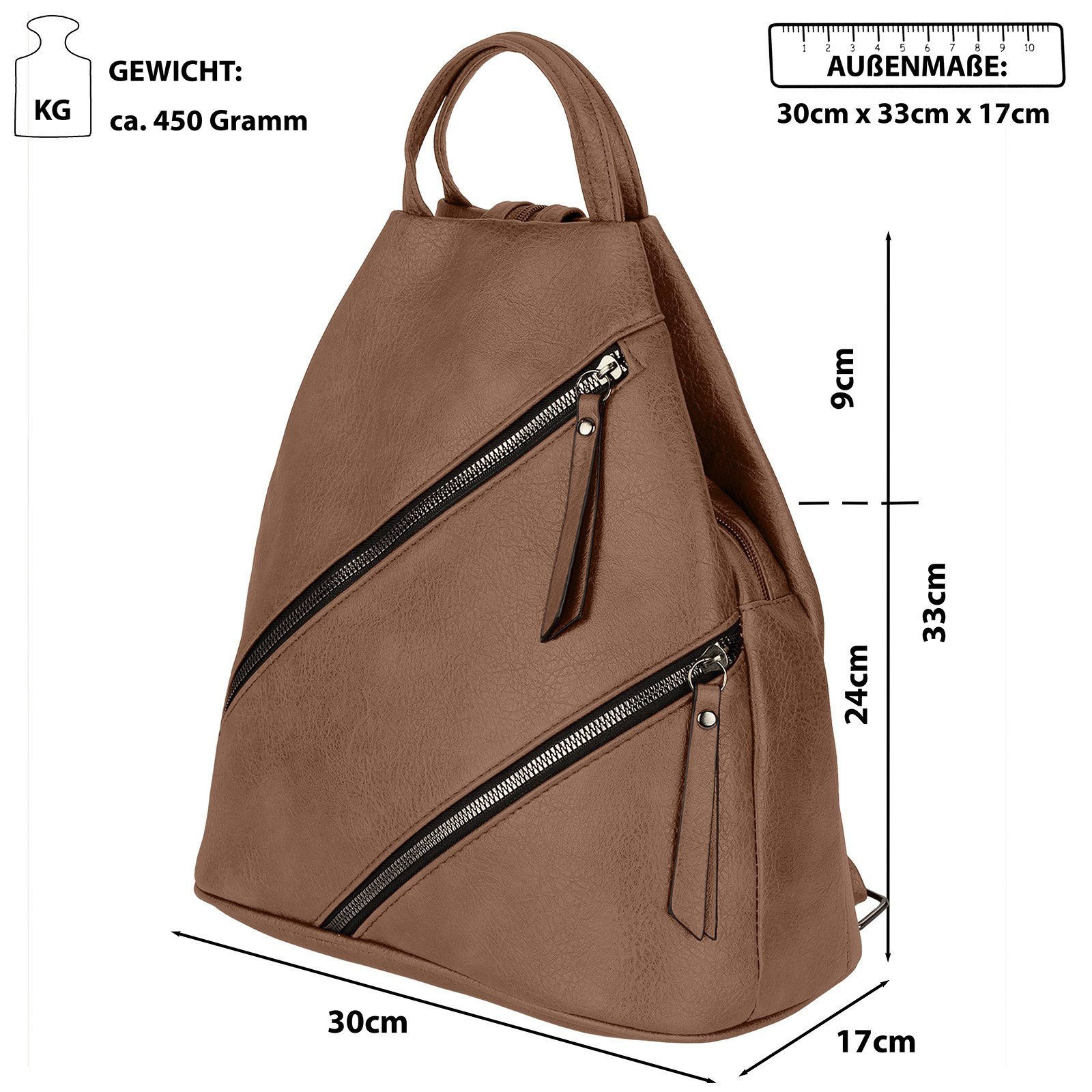 EAAKIE Gürteltasche Damen Cityrucksack Damenrucksack Bodybag günstig online kaufen