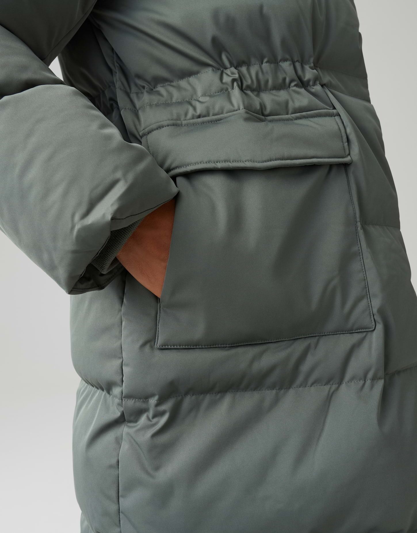 OPUS Steppmantel HALLUSI mit recycelter Füllung knielang, Steppmuster, Zwei-Wege-Reißverschluss