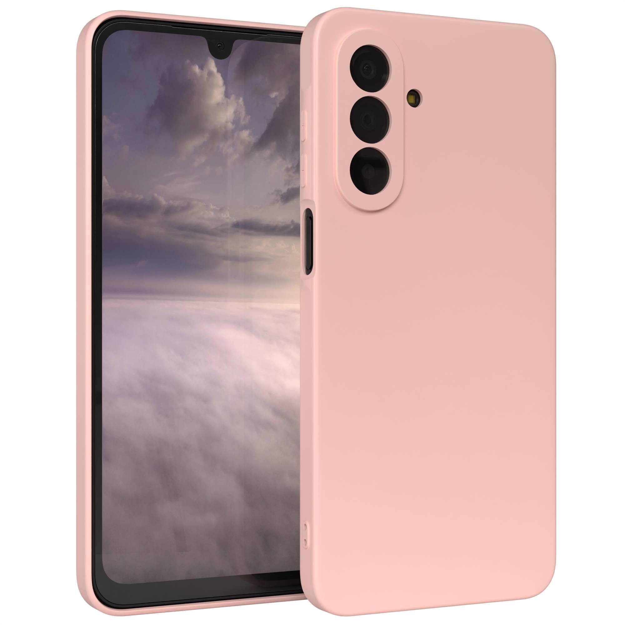EAZY CASE Handyhülle TPU Hülle für Samsung Galaxy A17 6,7 Zoll, Hülle mit Kameraschutz Bumper Case Silikonschutzhülle Rosa / Altrosa