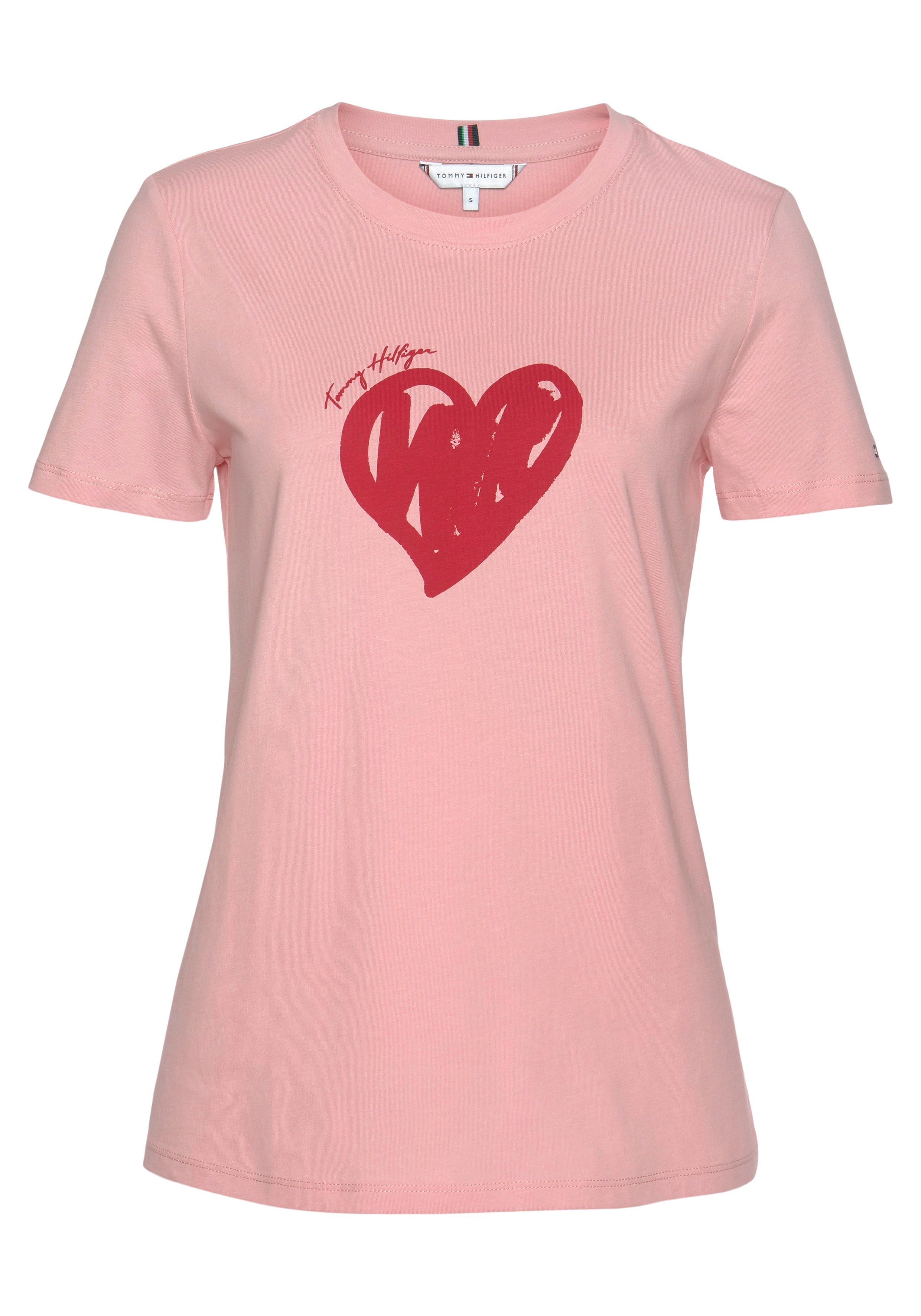 Tommy Hilfiger Rundhalsshirt »ABO PAINTED HEART REG C-NECK TEE« mit  Herzmotiv & Tommy Hilfiger Logo-Schriftzug online kaufen | OTTO