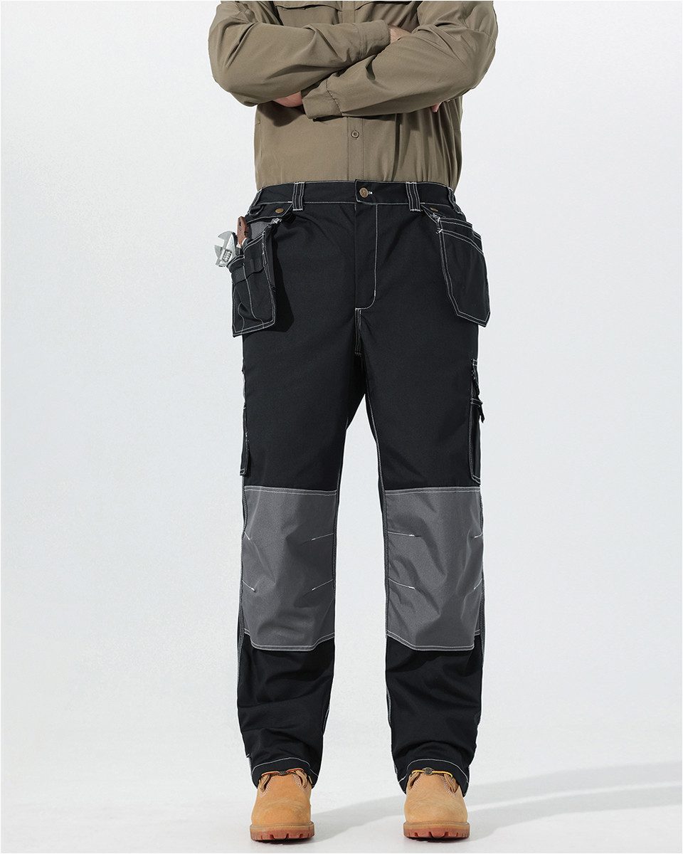 YOUTHUP Arbeitshose Herren Arbeitshose mit Praktischen Taschen für Werkstattarbeit