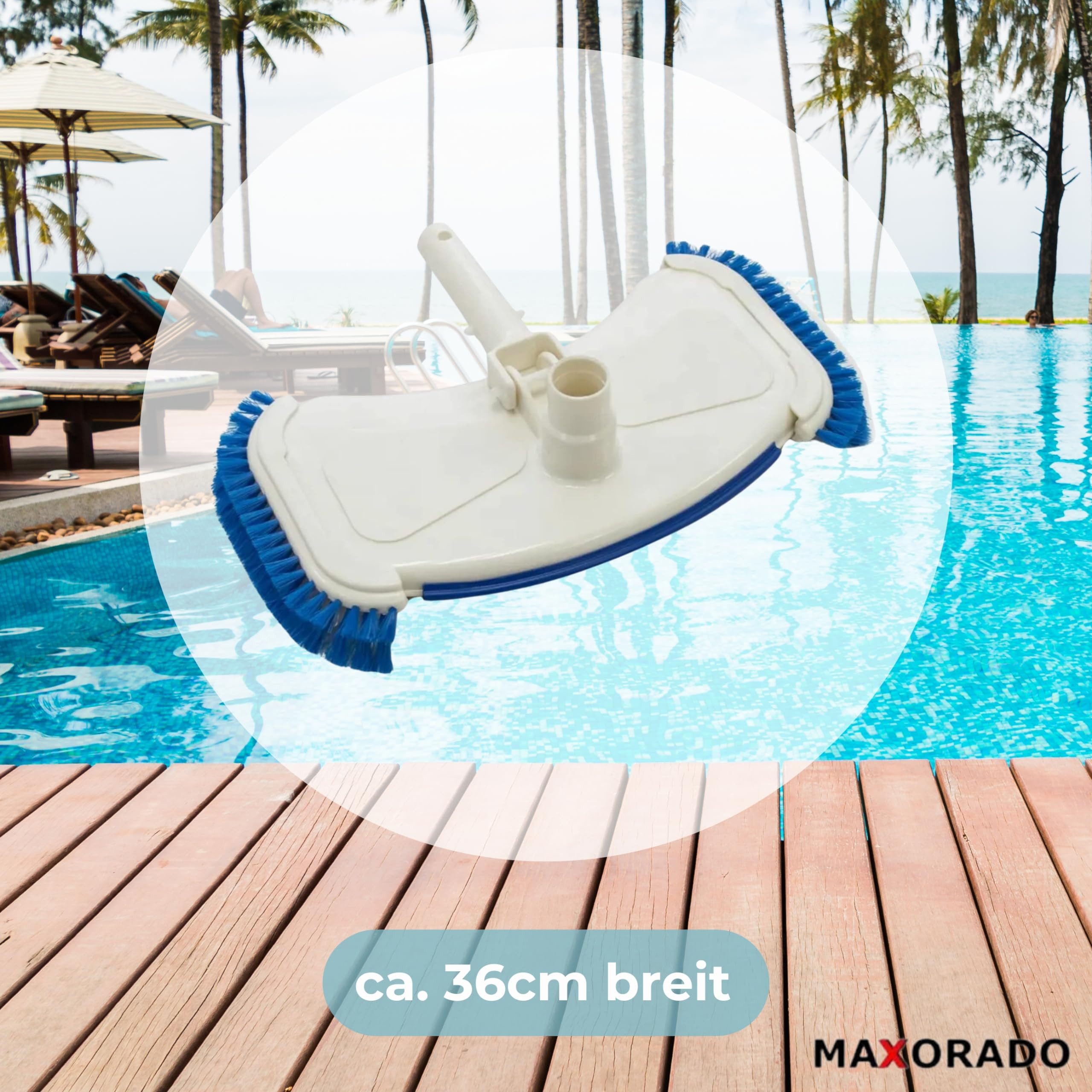 Maxorado Poolbürste Poolsauger Düse Bodendüse Bodensauger für Intex Bestway Pool Zubehör – Bild 3 von 5