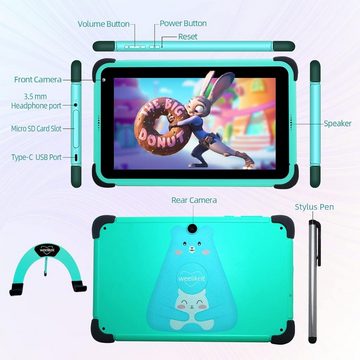 weelikeit Tablet (8,1", Android 11, Vorinstalliertes iwawa stoßfeste hülle kindersicherung lernspiele)