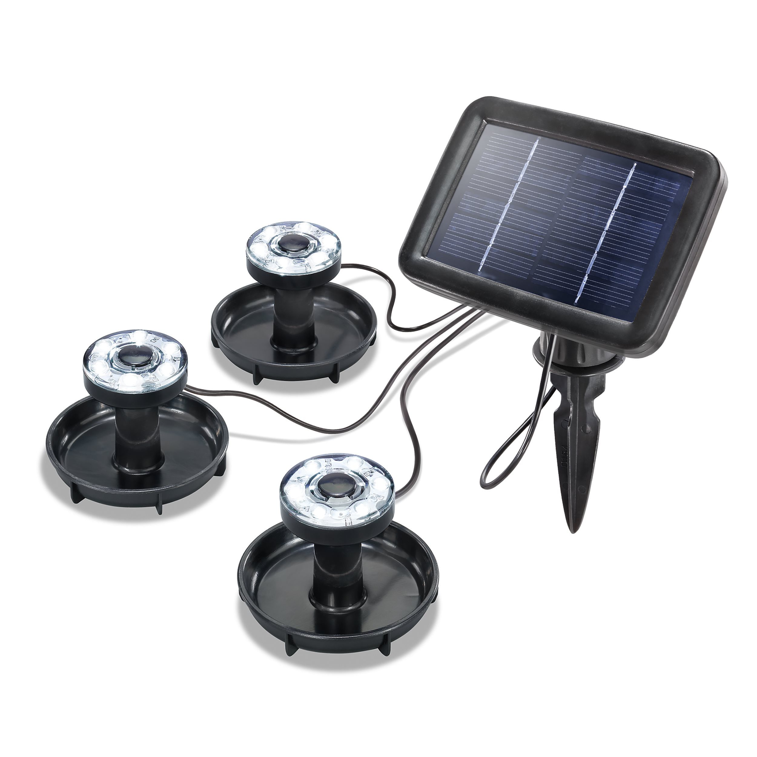 esotec LED Teichleuchte 3er Set Solar Unterwasserleuchten Splash 6000K kaltweiß 5lm 102148