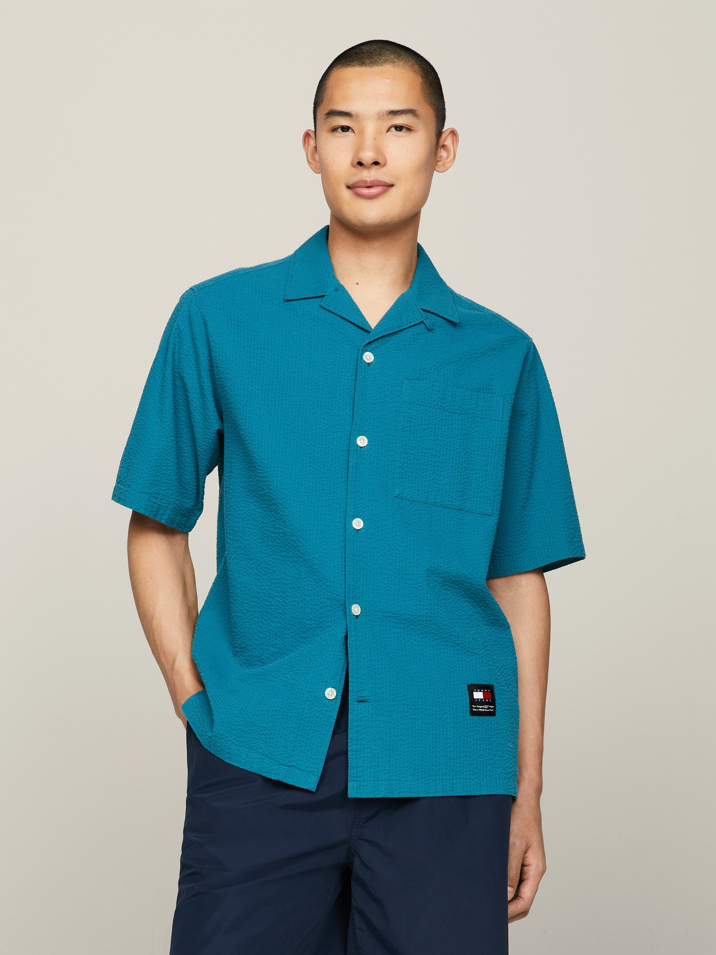 Tommy Jeans Kurzarmhemd TJM RLX SEERSUCKER günstig online kaufen