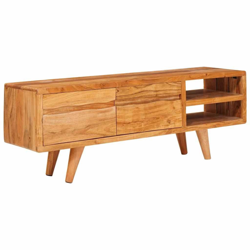 vidaXL TV-Schrank TV-Schränk mit Regal Braun 110 x 30 x 40 cm Massivholz (1-St)