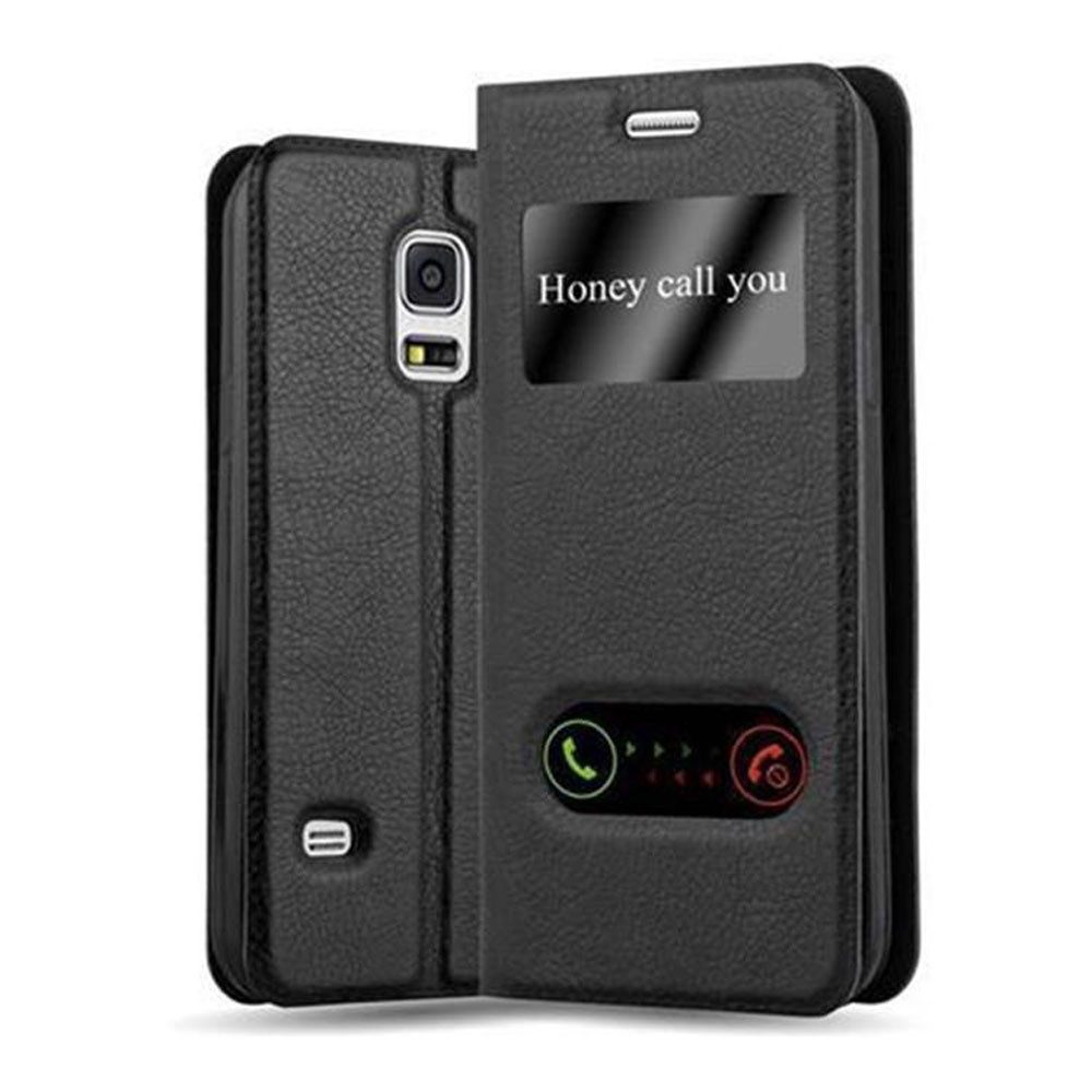 Cadorabo Handyhülle Samsung Galaxy S5 MINI / S5 MINI DUOS Samsung Galaxy S5 MINI / S5 MINI DUOS, Klappbare Handy Schutzhülle - Hülle - mit Standfunktion und Kartenfach