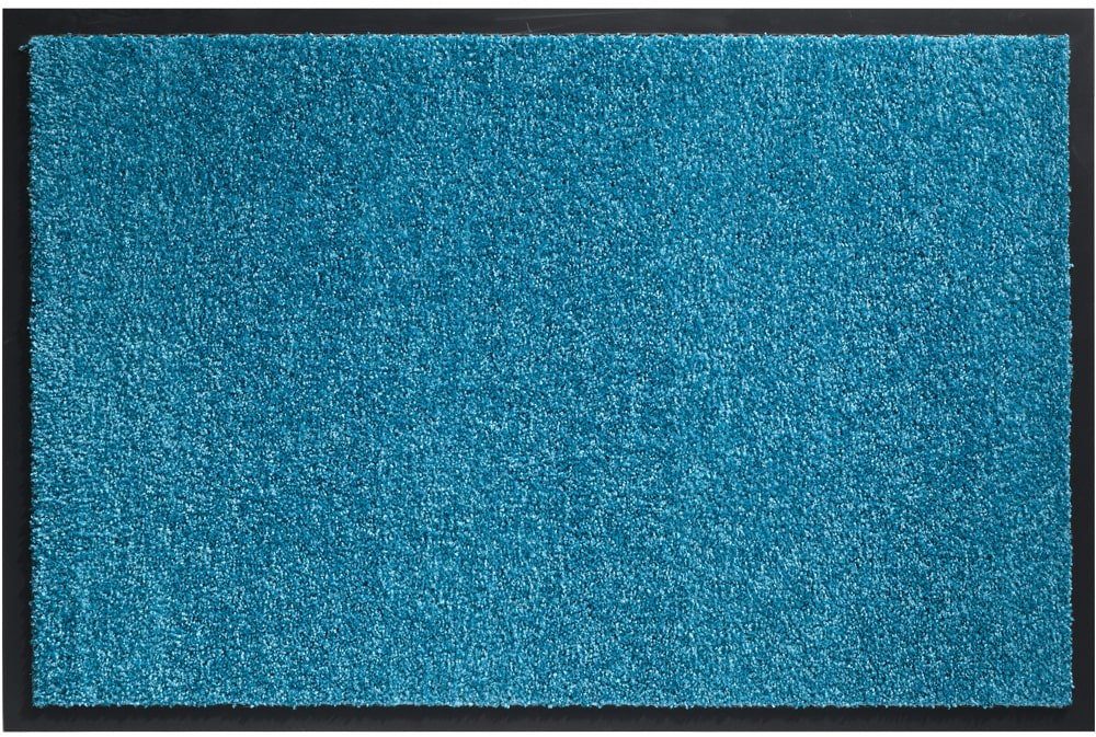 Fußmatte Große Schmutzfangmatte für innen türkis blau in 60x80 cm, matches21 HOME & HOBBY, rechteckig, Höhe: 6 mm, Saugstarke Sauberlaufmatte als waschbarer Türmatte Fussabtreter