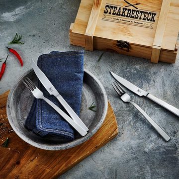 Zwilling Besteck-Set Steak Grillbesteck 18/10 Edelstahl 12-tlg (12-tlg), 6, 6 Personen, Edelstahl, Style: modern, Wellenschliff