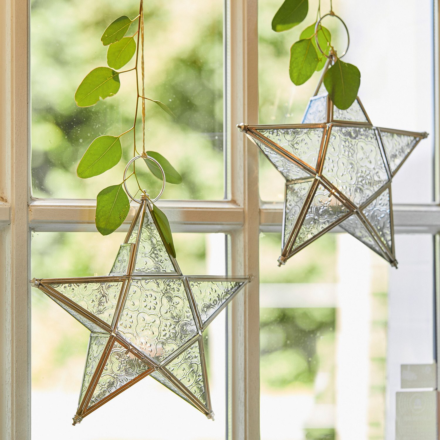 Mirabeau Weihnachtsfigur Windlicht 2er Set Kian klar/silber (2er Set, 2er Set)