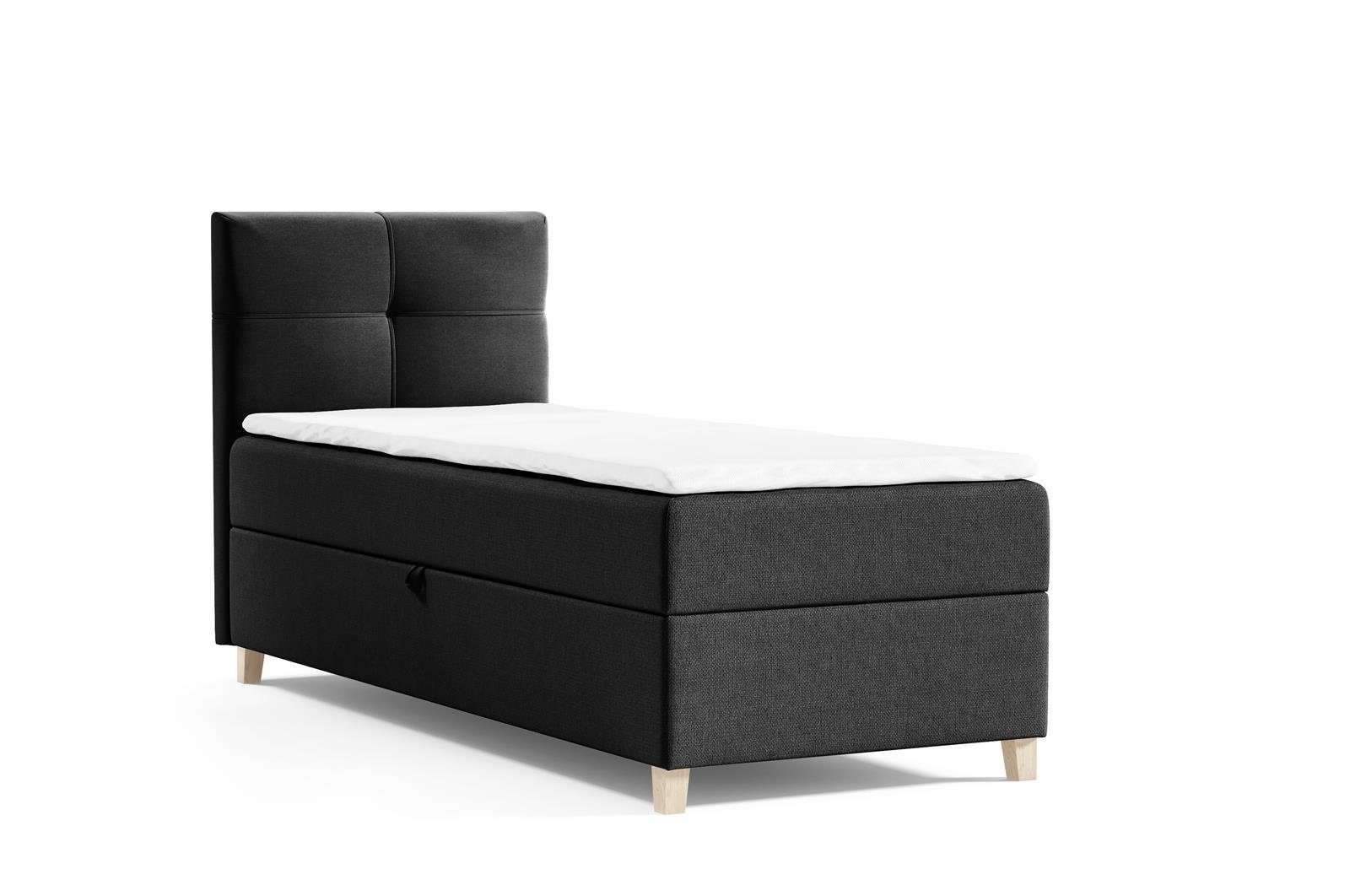 Beautysofa Boxspringbett Modern Boxspringbett mit Topper günstig online kaufen