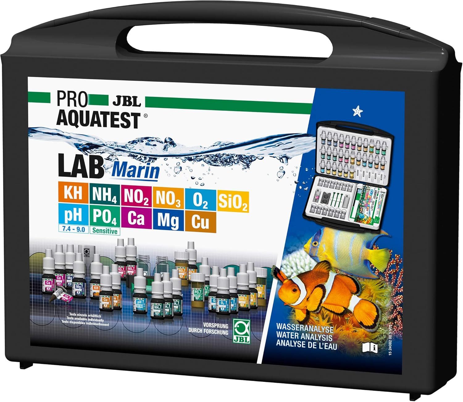 Wasserteststreifen JBL PROAQUATEST LAB MarinTestkoffer Meerwasser-Analyse