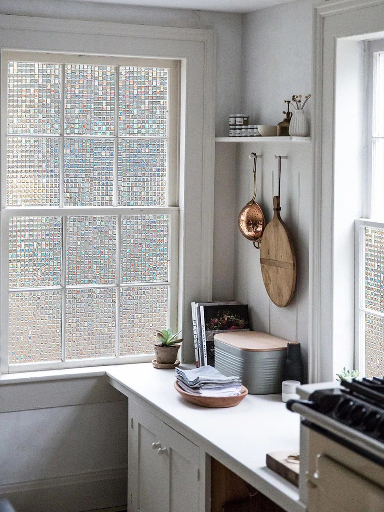 HomeBella Fensterfolie Statische Fensterfolie blickdicht Sichtschutz ohne Kleber, fuer Bad Kueche und Wohnraeume – Bild 4 von 5